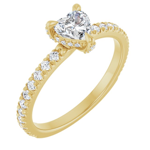 heart-10K Yellow gold