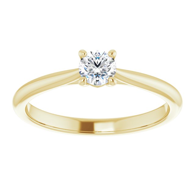 round-18K Yellow gold