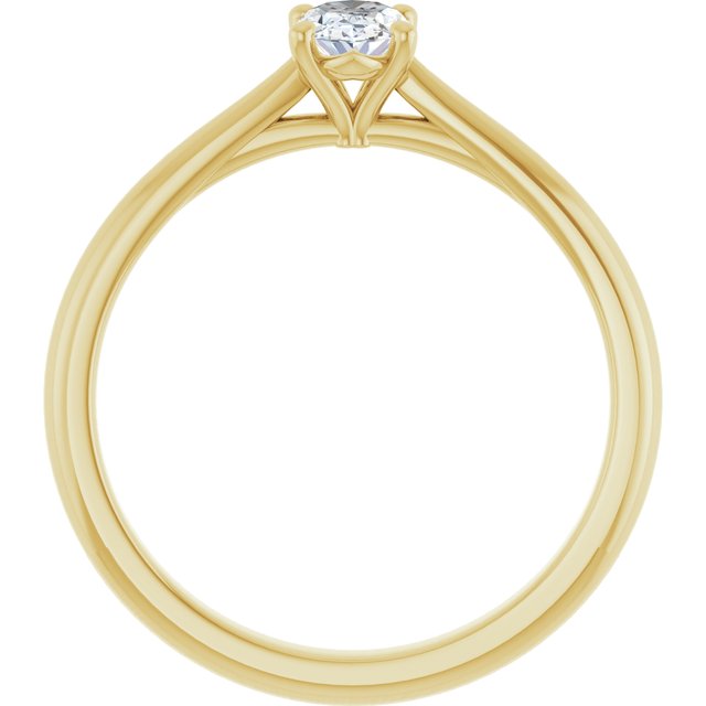 oval-10K Yellow gold