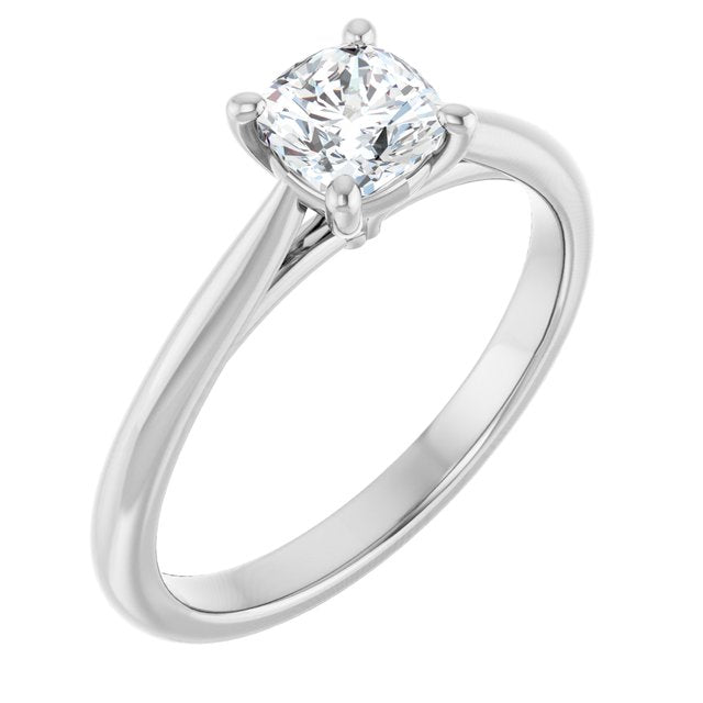 cushion-18K White gold
