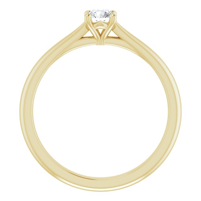 round-18K Yellow gold