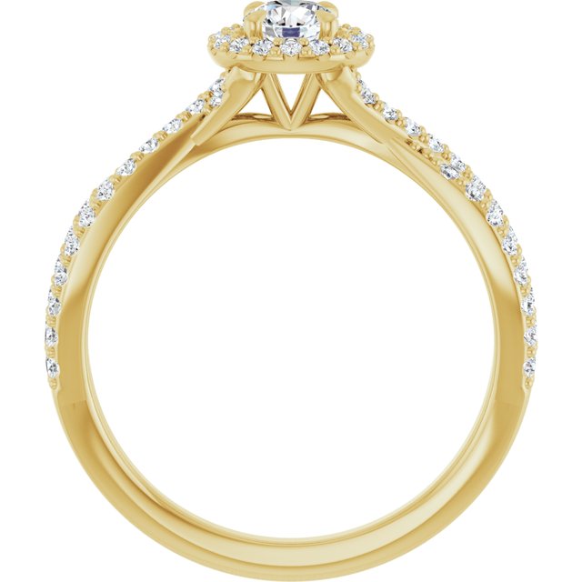 round-14K Yellow gold
