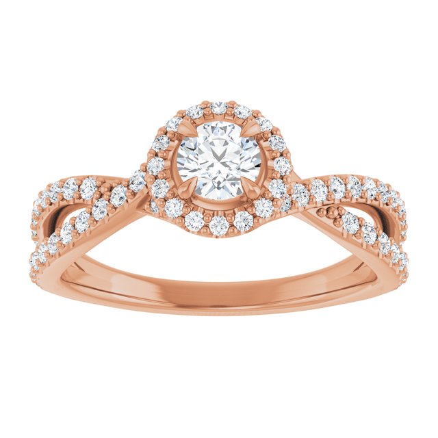round-14K Rose gold