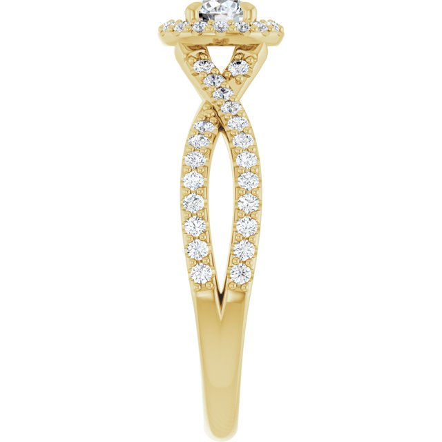 round-14K Yellow gold