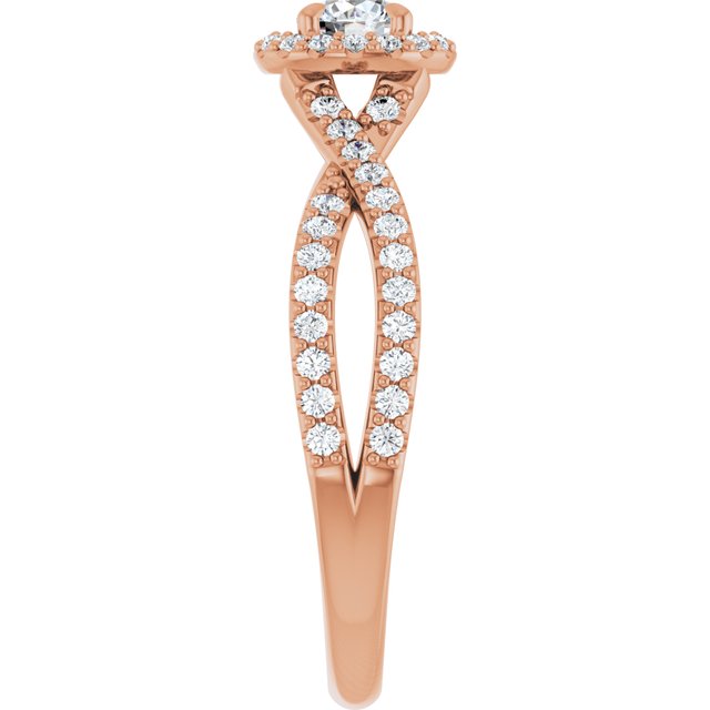 round-18K Rose gold
