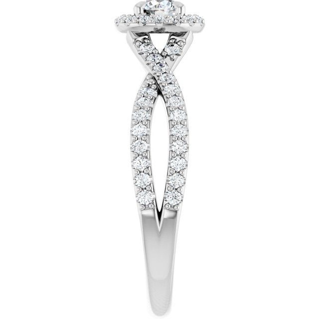 round-14K White gold