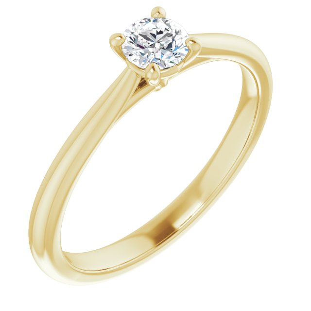 round-14K Yellow gold