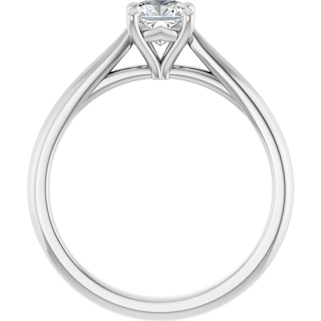 cushion-18K White gold