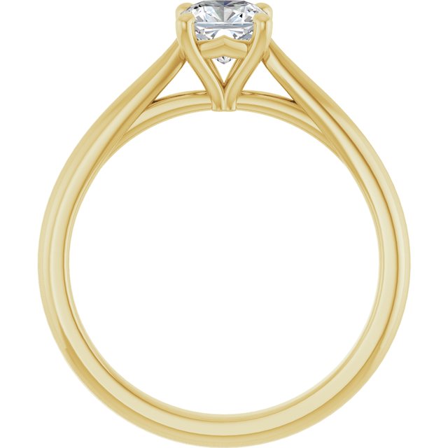 cushion-14K Yellow gold