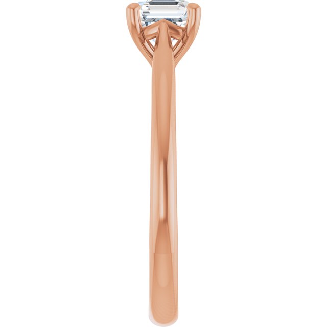 asscher-10K Rose gold