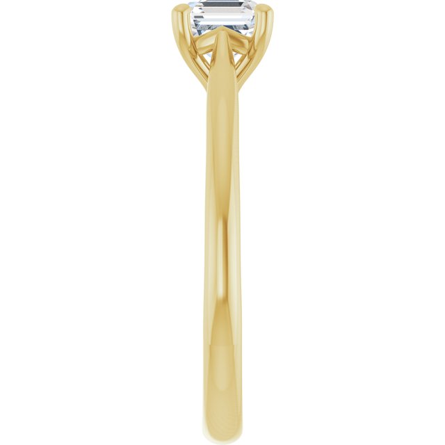 asscher-10K Yellow gold