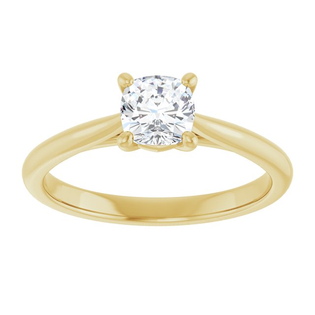 cushion-14K Yellow gold