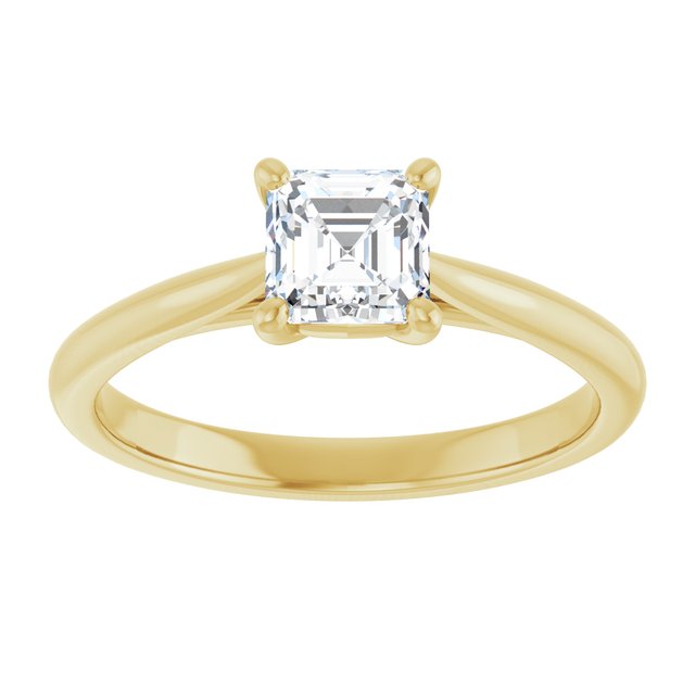 asscher-18K Yellow gold