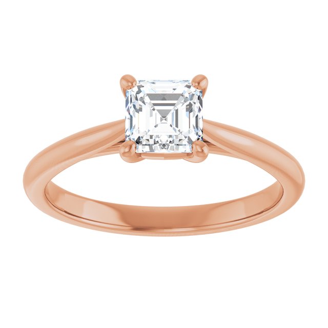 asscher-14K Rose gold