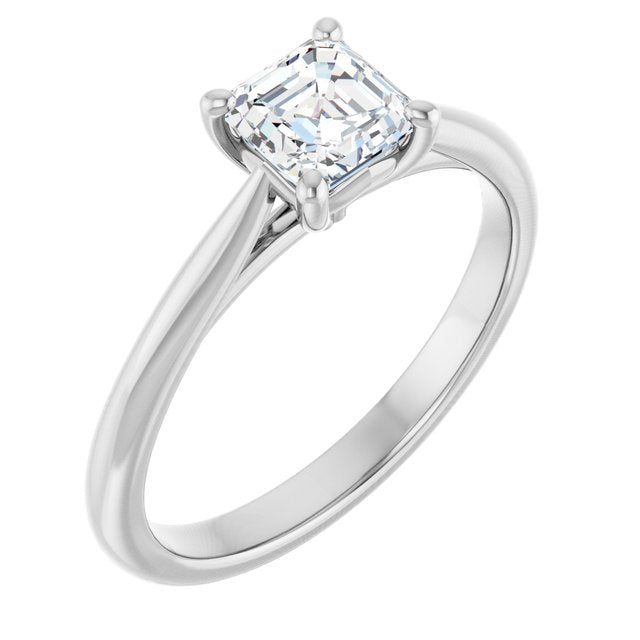 asscher-14K White gold
