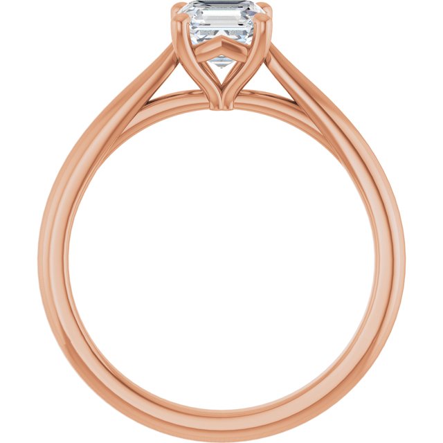 asscher-10K Rose gold