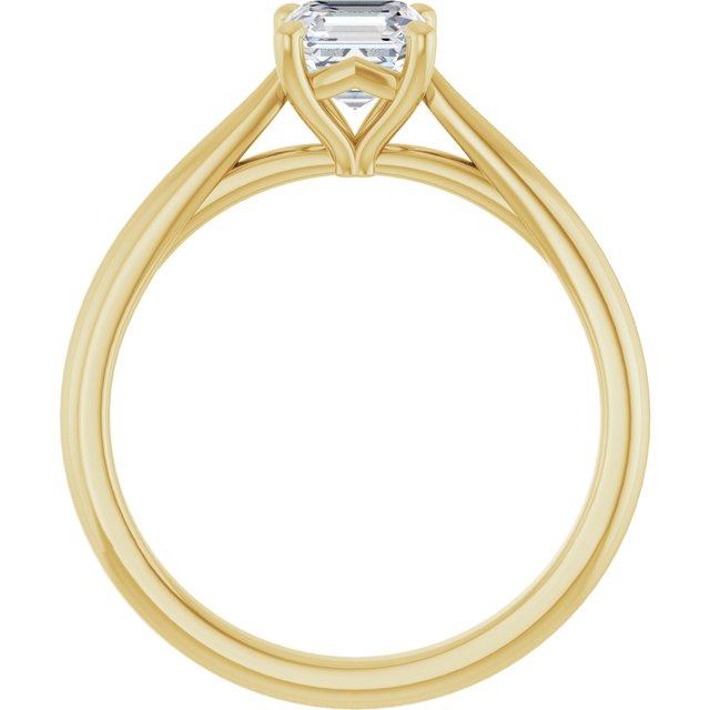 asscher-10K Yellow gold