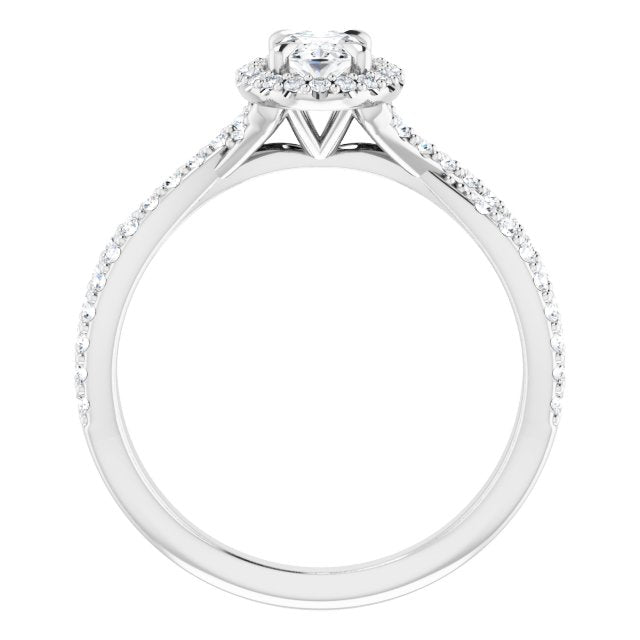 oval-18K White gold