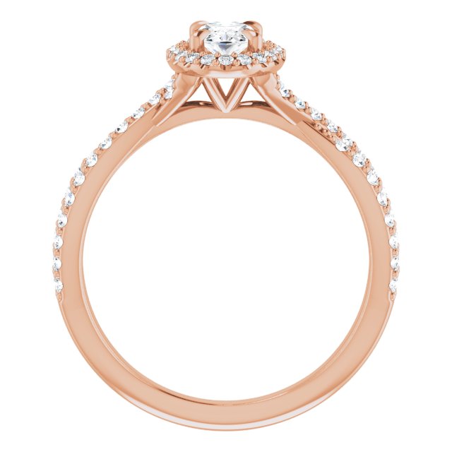 oval-10K Rose gold