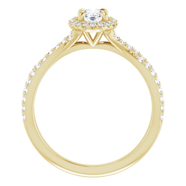oval-10K Yellow gold