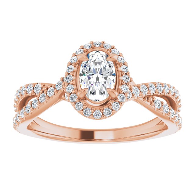 oval-10K Rose gold