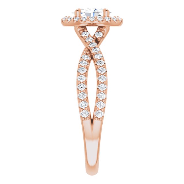 oval-10K Rose gold