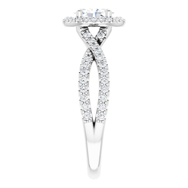 oval-18K White gold