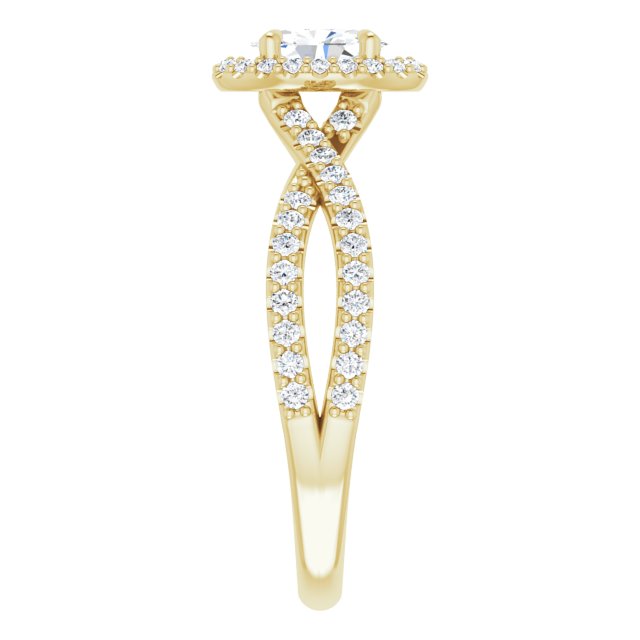 oval-10K Yellow gold