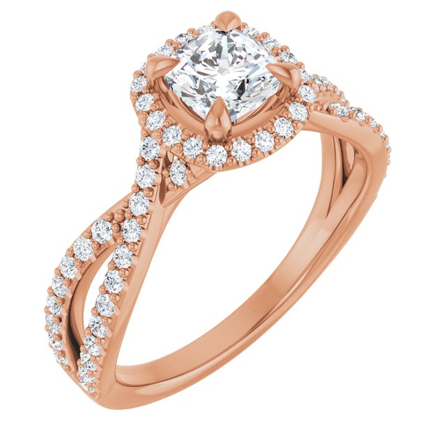 cushion-14K Rose gold