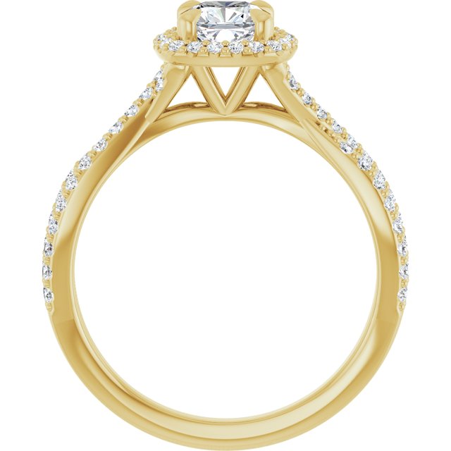 cushion-10K Yellow gold