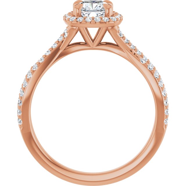cushion-18K Rose gold