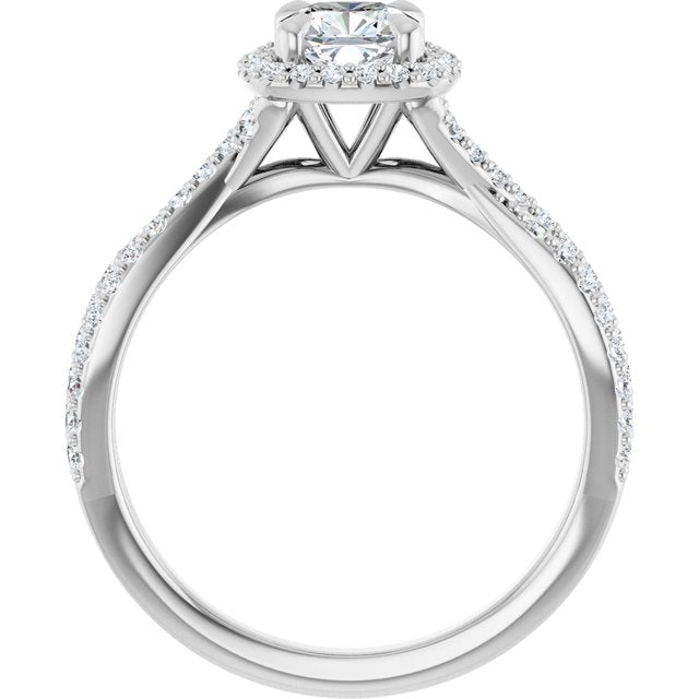 cushion-10K White gold