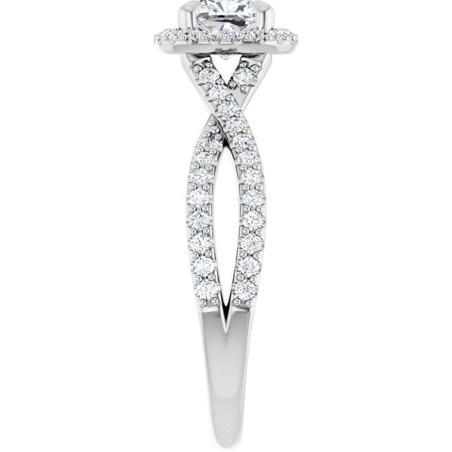 cushion-10K White gold