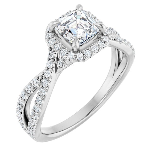 asscher-10K White gold