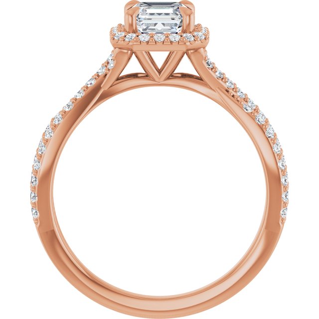 asscher-18K Rose gold