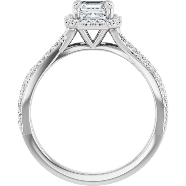 asscher-14K White gold