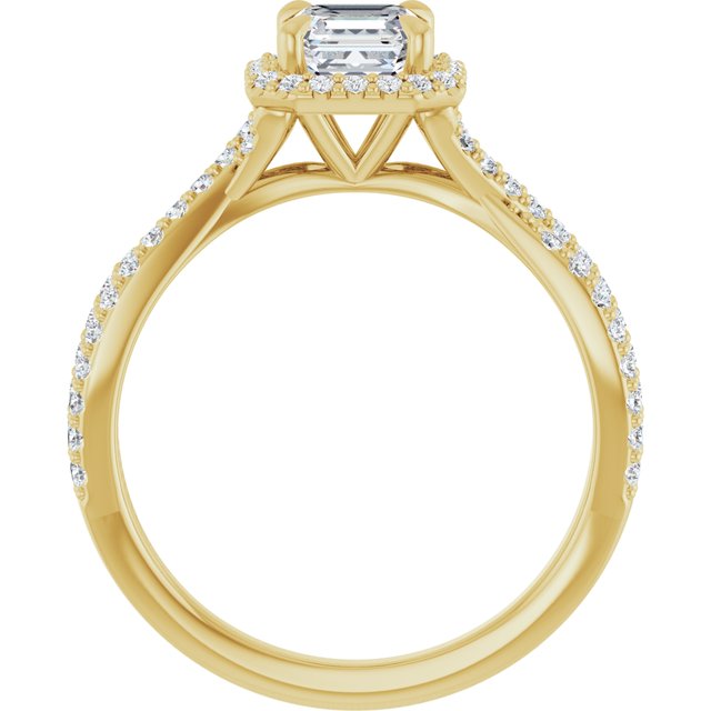 asscher-10K Yellow gold