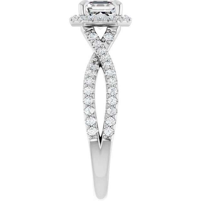 asscher-18K White gold