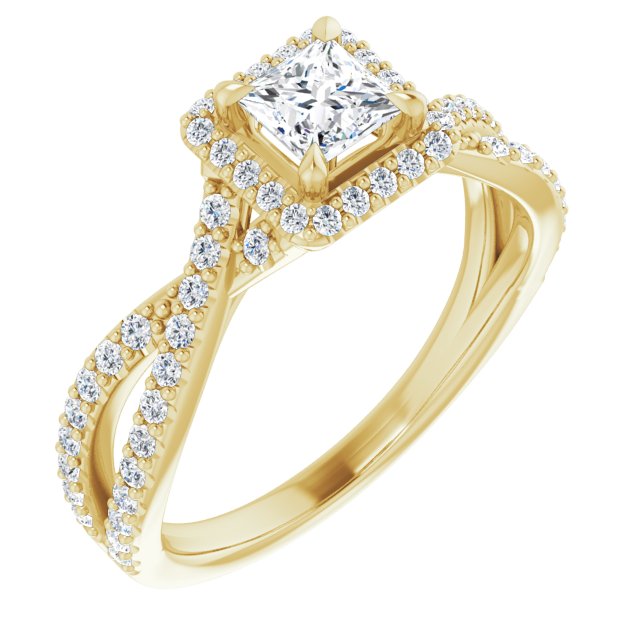 square-14K Yellow gold
