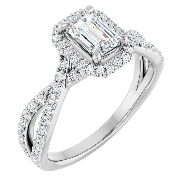 emerald-14K White gold