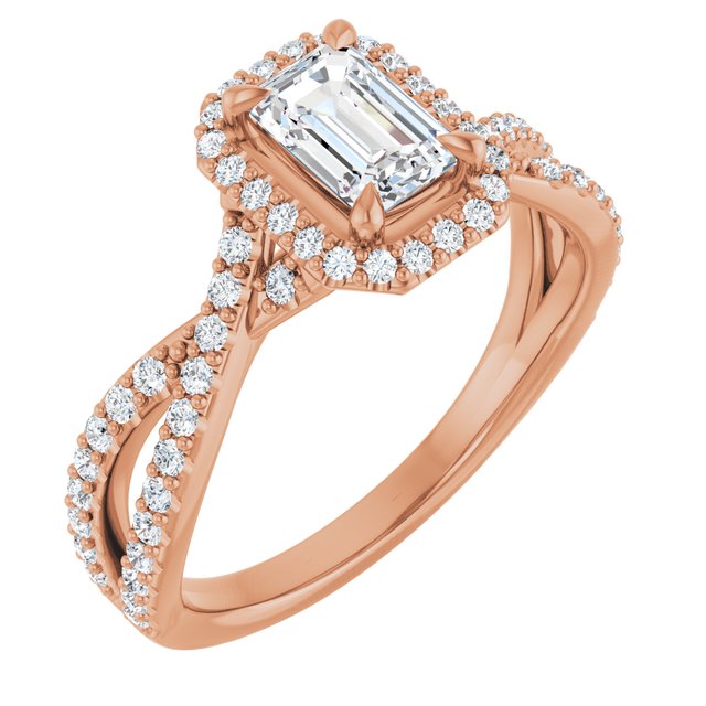 emerald-14K Rose gold