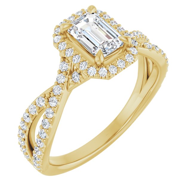 emerald-14K Yellow gold