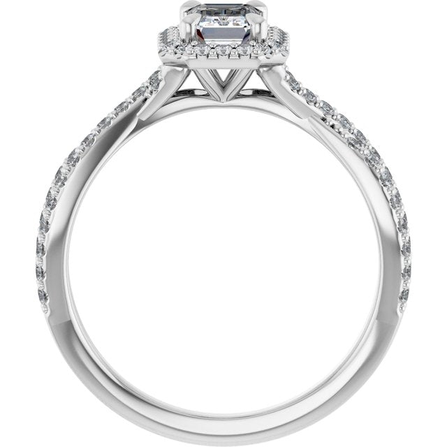 emerald-10K White gold