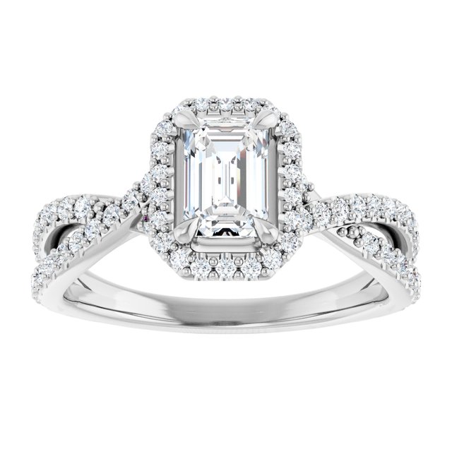 emerald-10K White gold