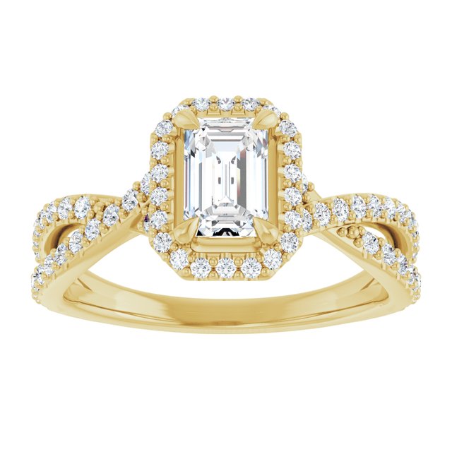emerald-14K Yellow gold