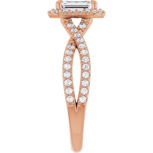 emerald-14K Rose gold