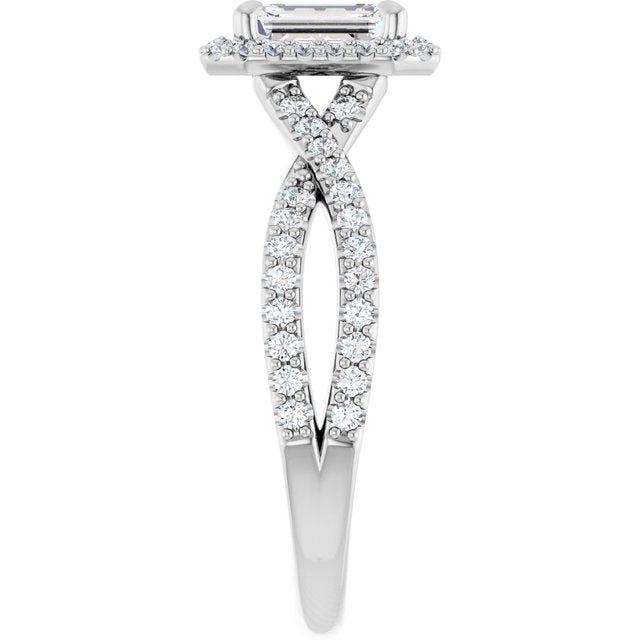 emerald-14K White gold