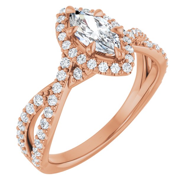 marquise-18K Rose gold