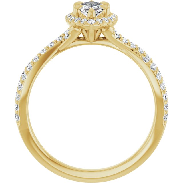 marquise-14K Yellow gold