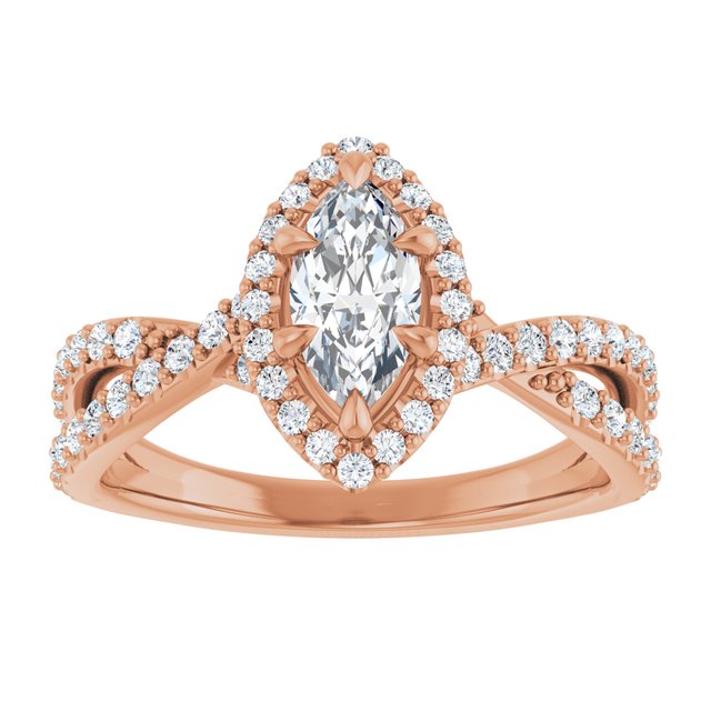 marquise-18K Rose gold